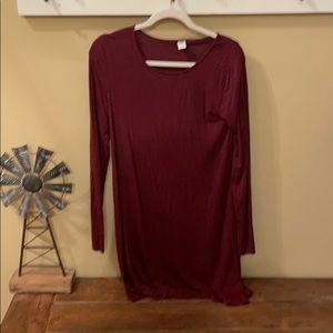 Maroon Old Navy Swing Dress